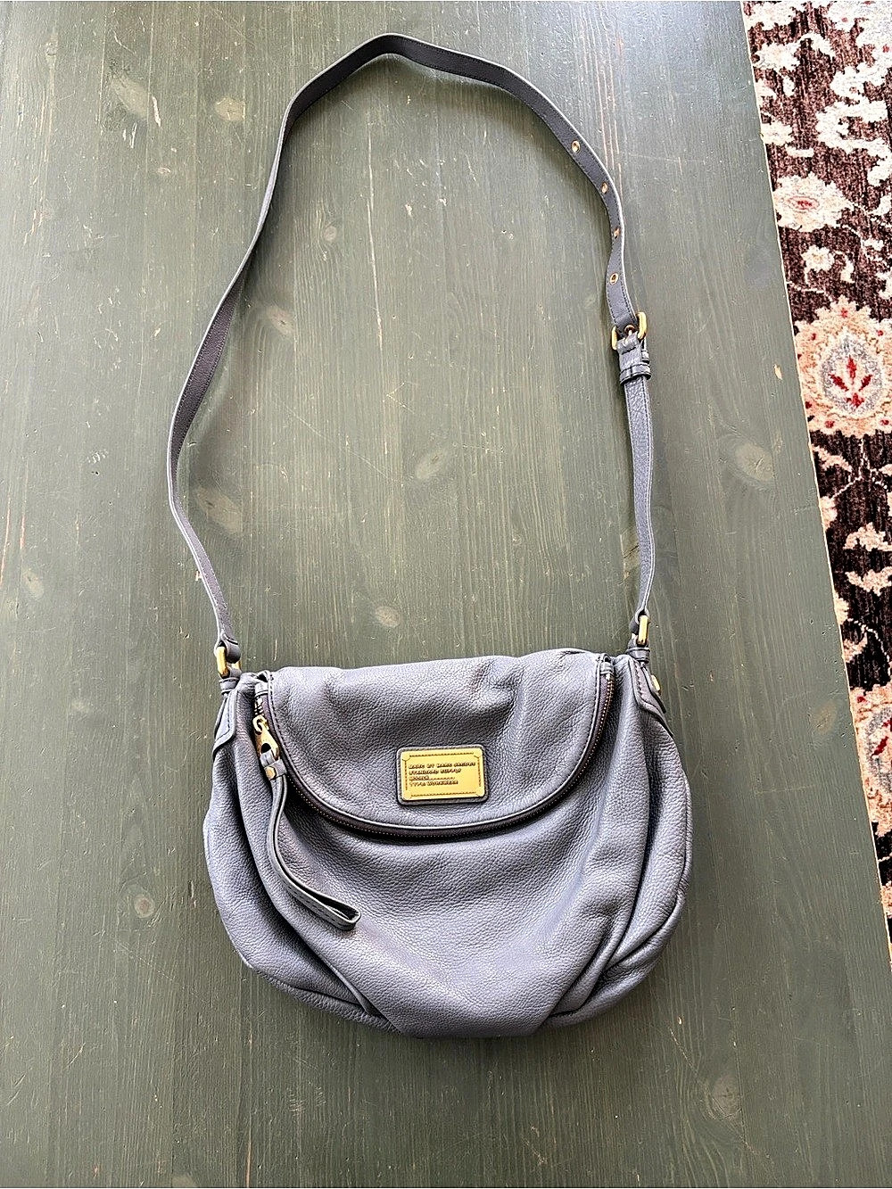NWT Marc by Marc Jacobs Standard Supply Workwear Leather Crossbody Bag in Gray